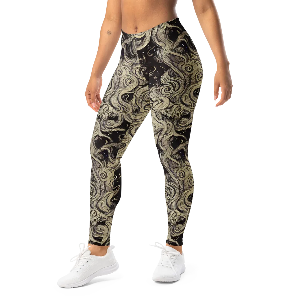 Ivory Whirlpool on Leggings — Left Front