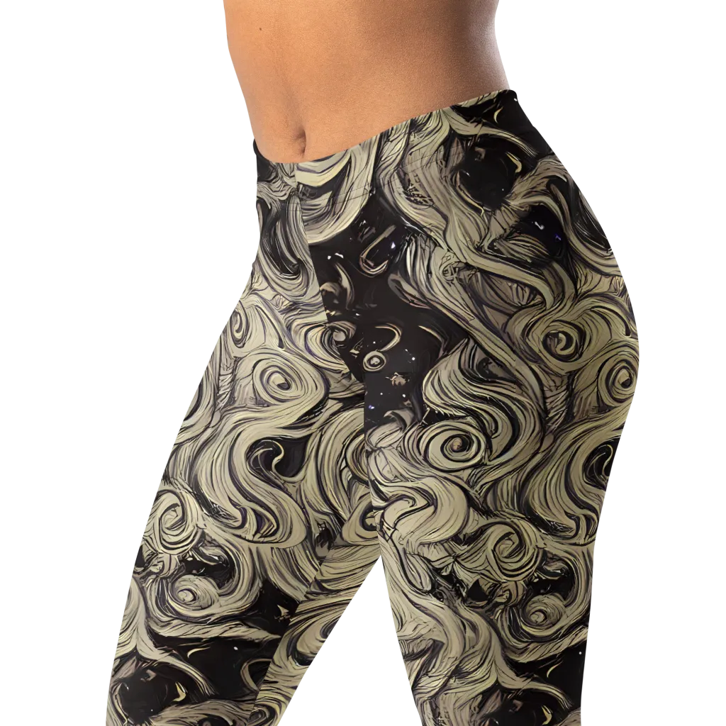 Ivory Whirlpool on Leggings — Left Front