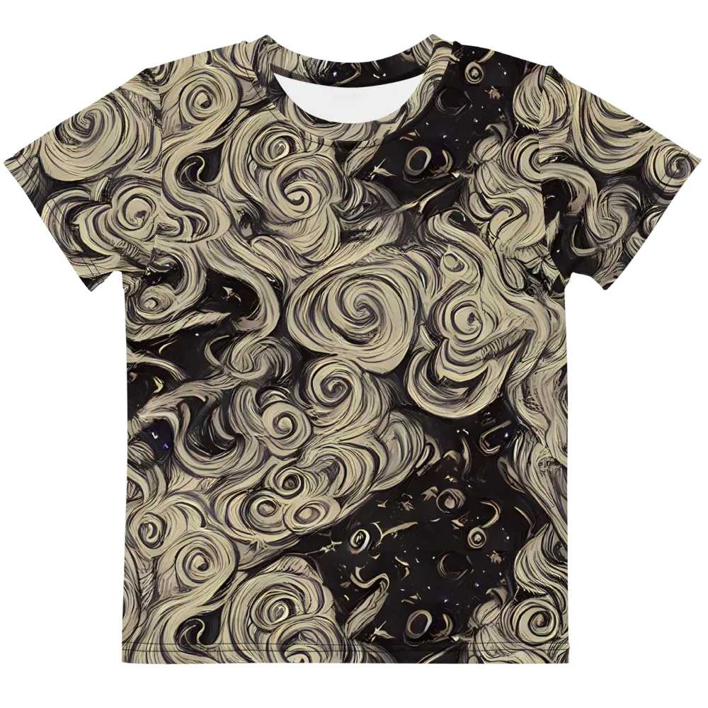 Ivory Whirlpool on Kids Crew Neck T-Shirt — Front