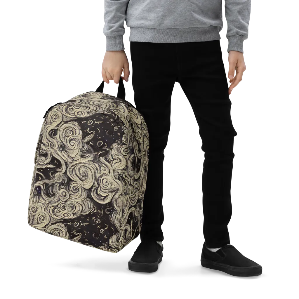 Ivory Whirlpool on Minimalist Backpack — Zoomed-in