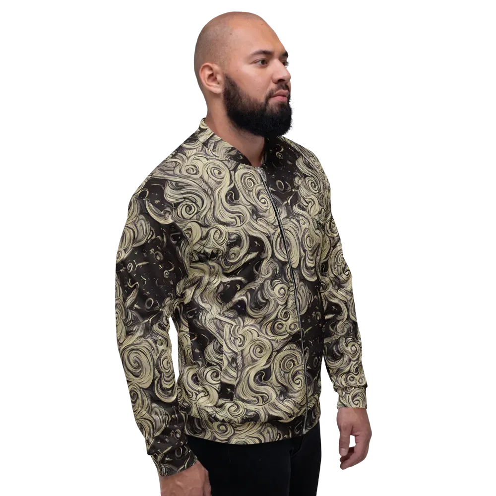 Ivory Whirlpool on Bomber Jacket — Right