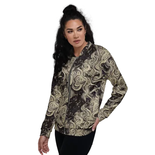 Ivory Whirlpool on a Bomber Jacket