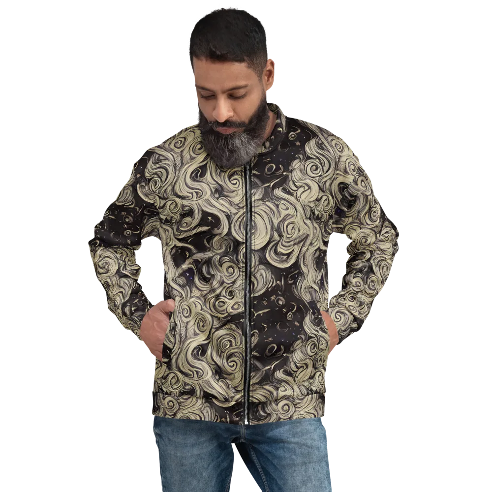Ivory Whirlpool on Bomber Jacket — Front