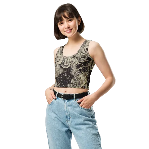 Ivory Whirlpool on a Crop Top