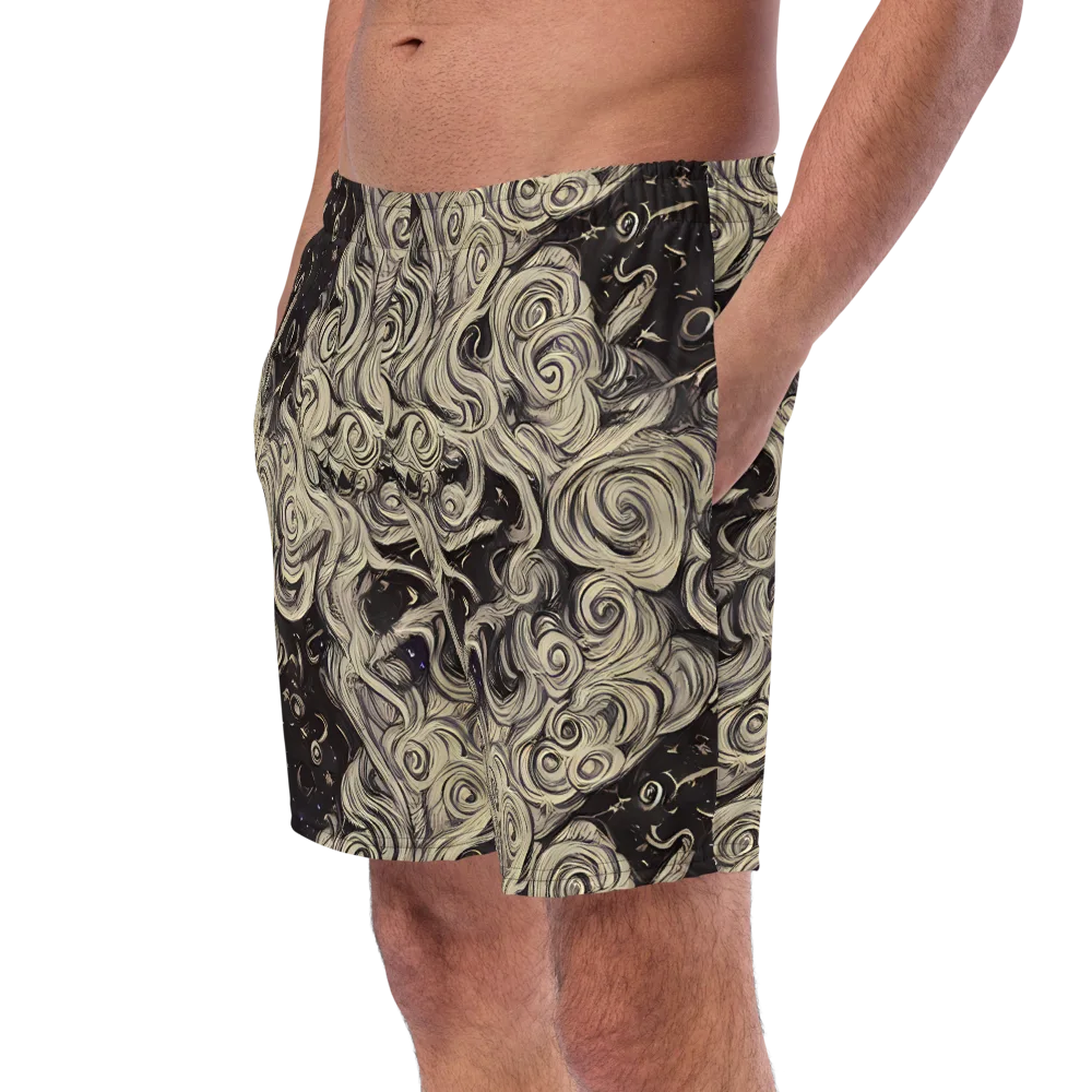 Ivory Whirlpool on Swim Trunks — Left Front