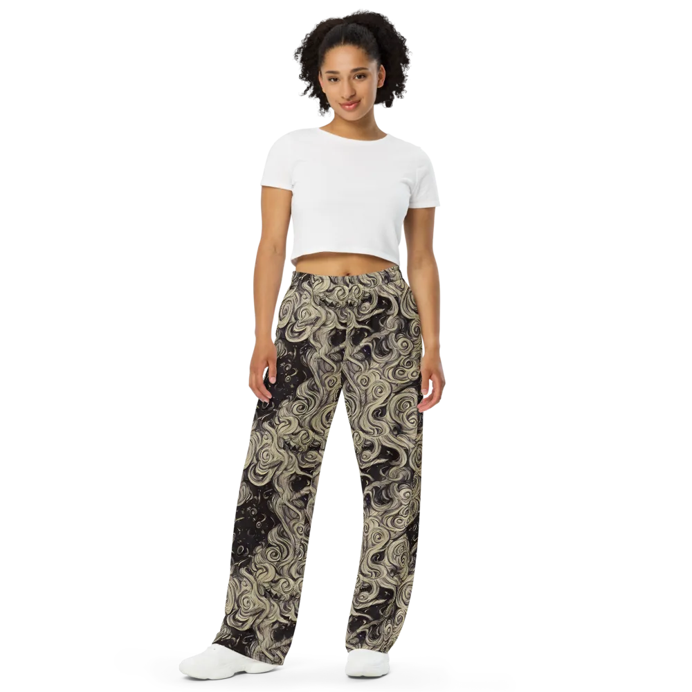 Ivory Whirlpool on Wide-Leg Pants — Front