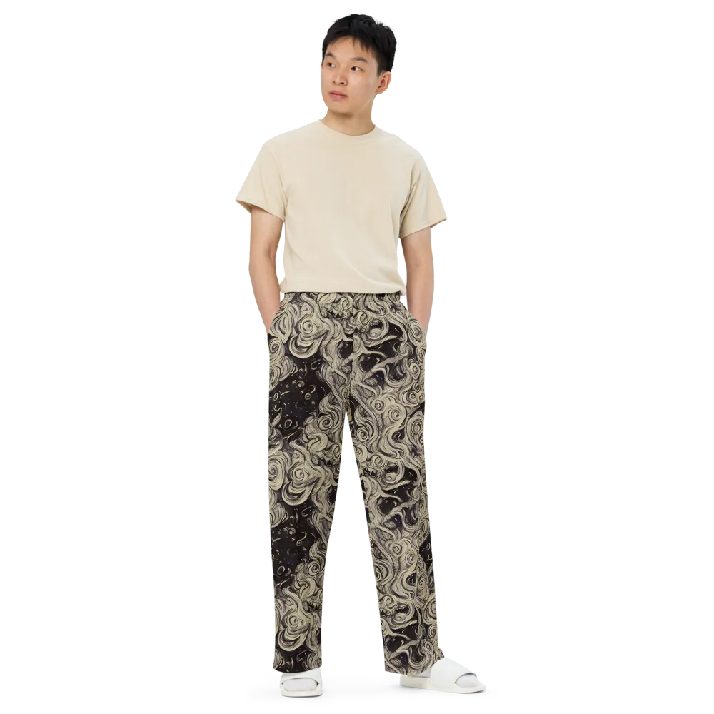 Ivory Whirlpool on Wide-Leg Pants — Front