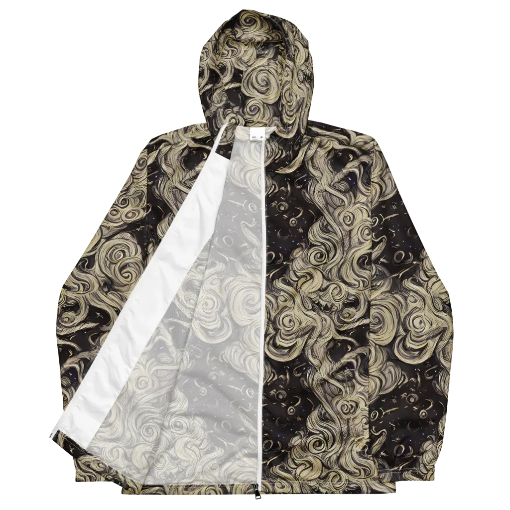 Ivory Whirlpool on Men's Windbreaker — Front