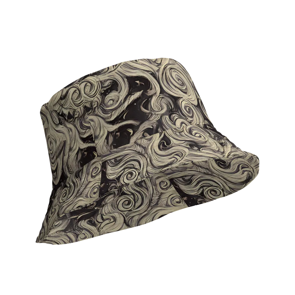 Ivory Whirlpool on Reversible Bucket Hat — Product details Outside