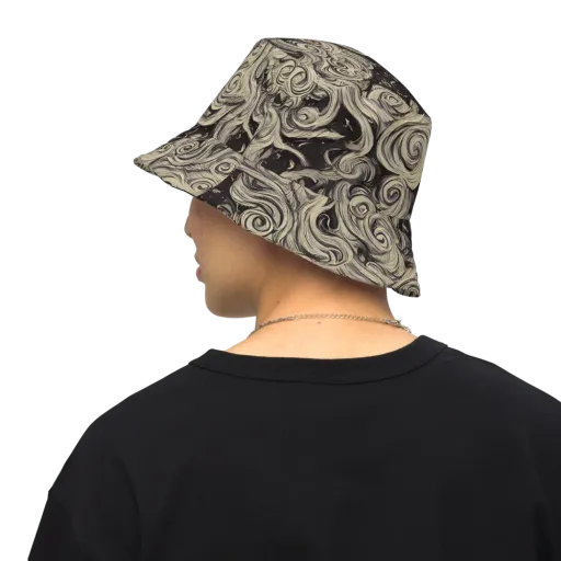 Ivory Whirlpool on a Reversible Bucket Hat