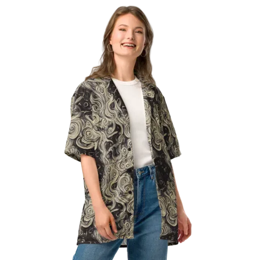Ivory Whirlpool on a Button Shirt