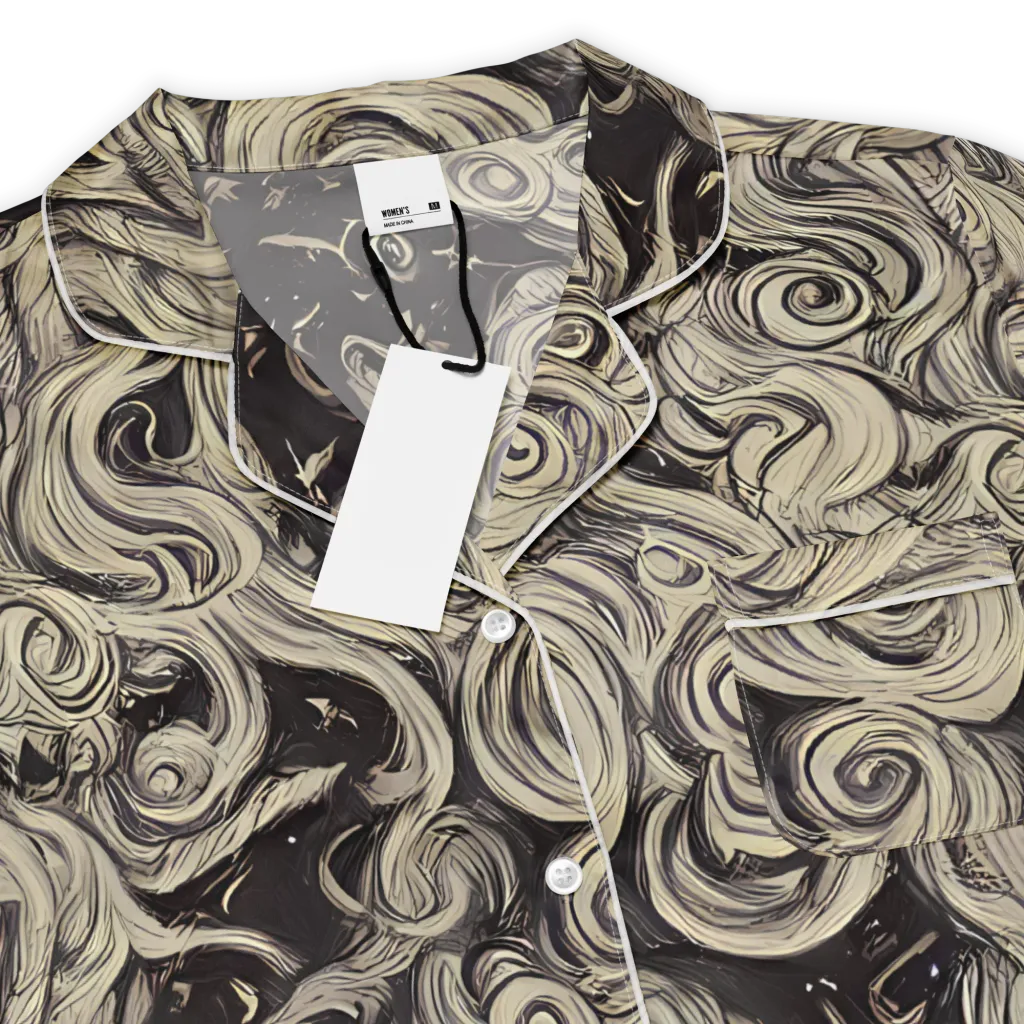 Ivory Whirlpool on Women's Short Sleeve Pajama Top — Product details