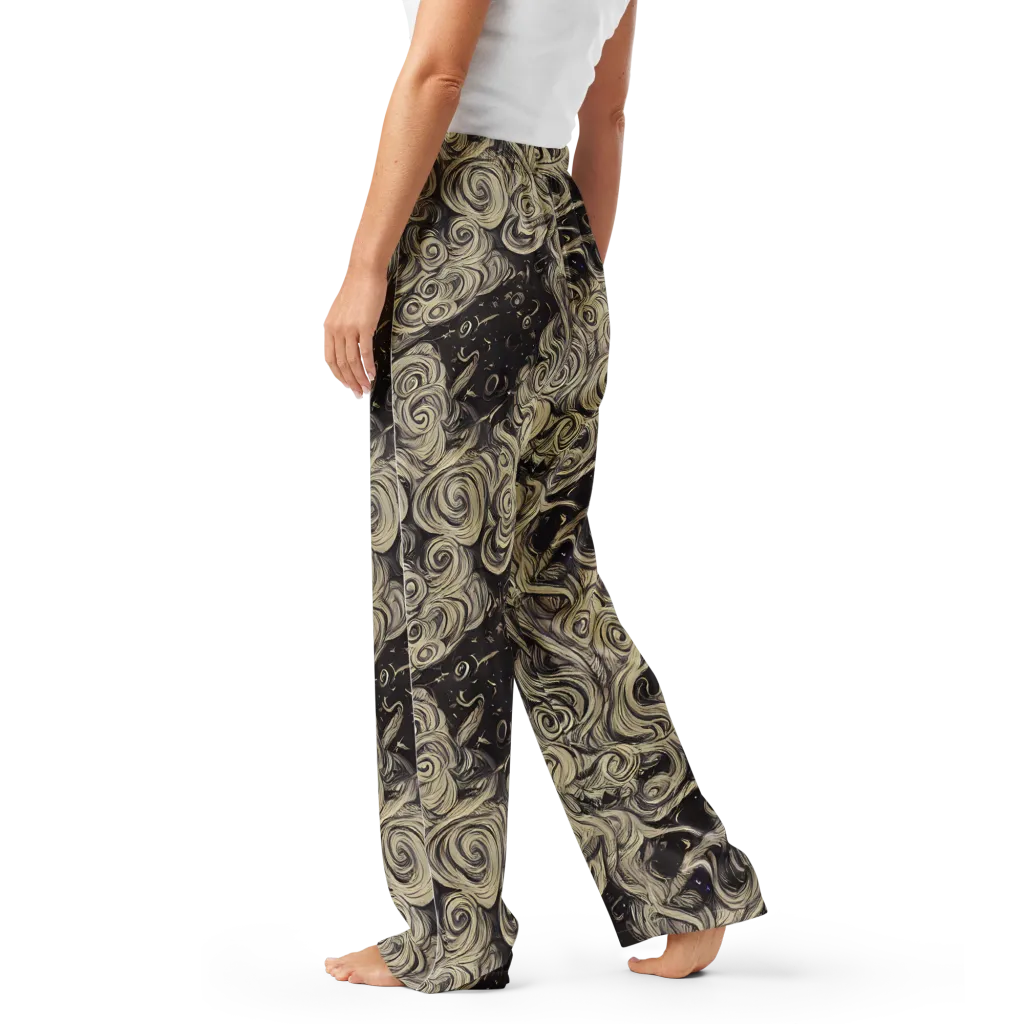 Ivory Whirlpool on Women's Pajama Pants — Left