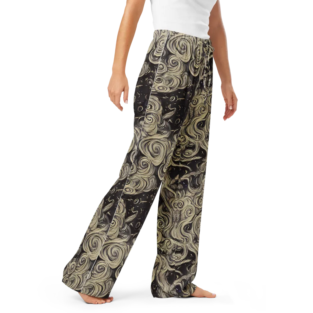 Ivory Whirlpool on Women's Pajama Pants — Right Front