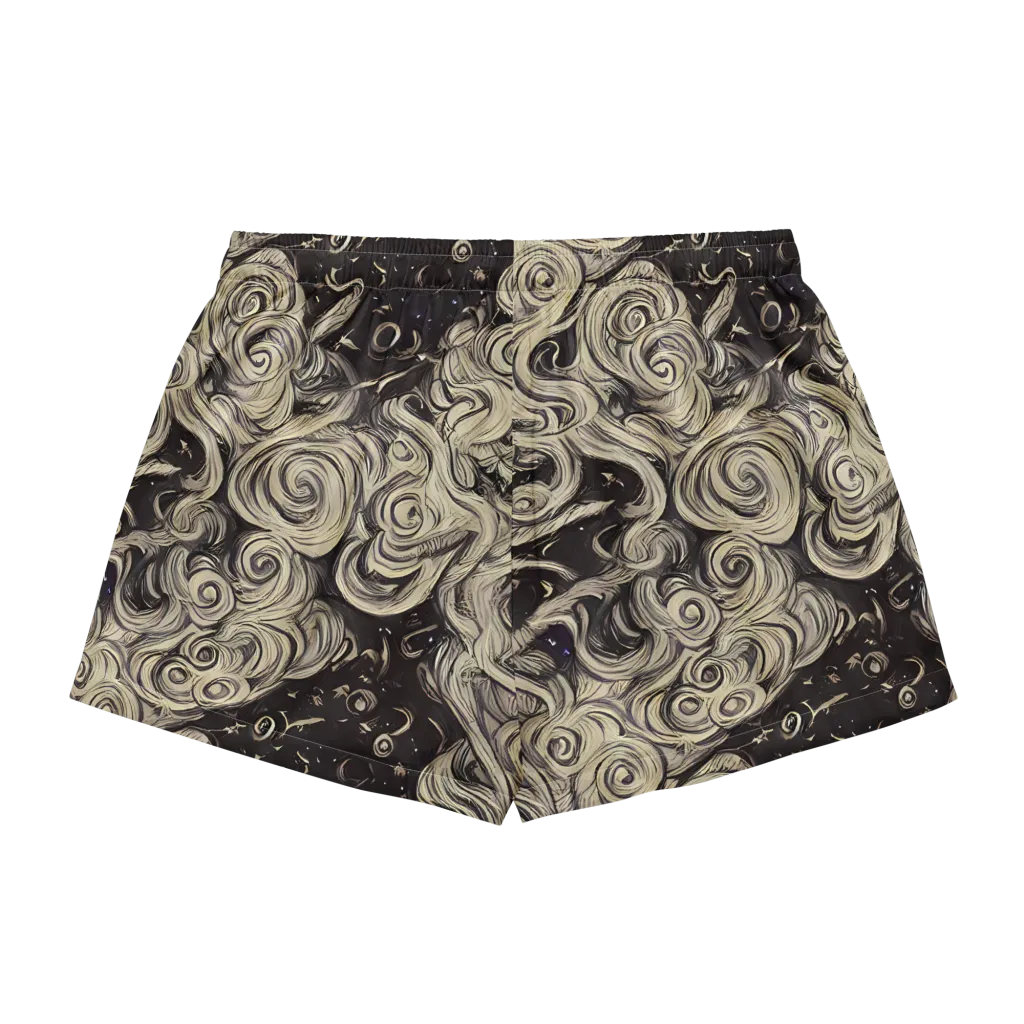 Ivory Whirlpool on Women's Pajama Shorts — Back