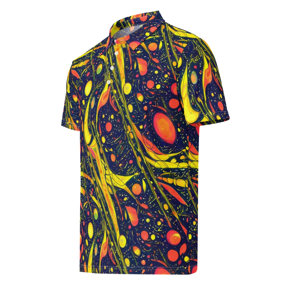 Citrus Vortex on Men's Slim Fit Polo Shirt — Left Front