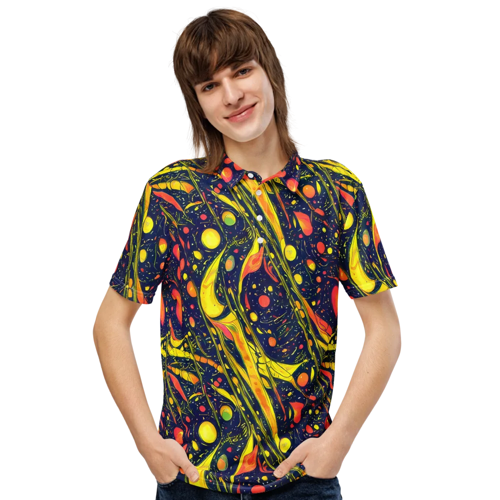 Citrus Vortex on Men's Slim Fit Polo Shirt — Front