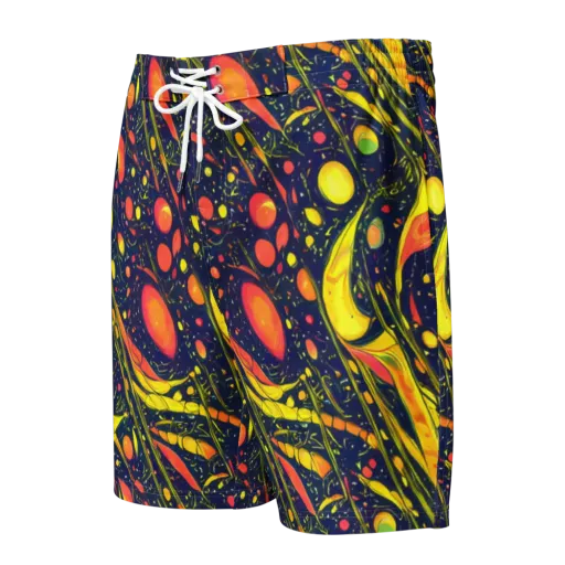 Citrus Vortex on a Men's Board Shorts