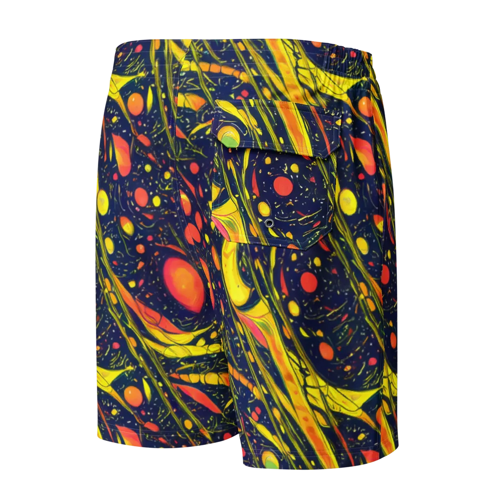 Citrus Vortex on Men's Board Shorts — Back