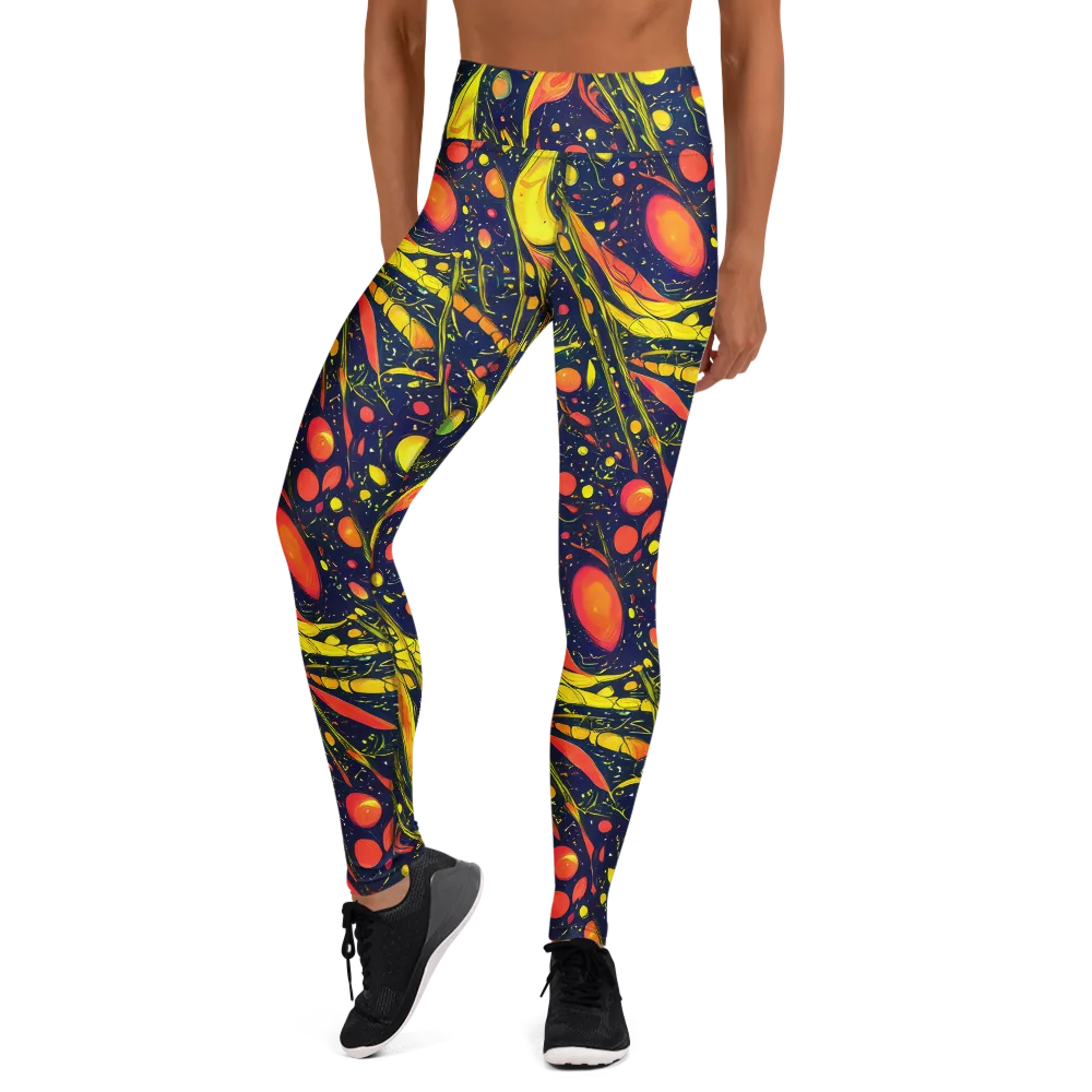 Citrus Vortex on Yoga Leggings — Front