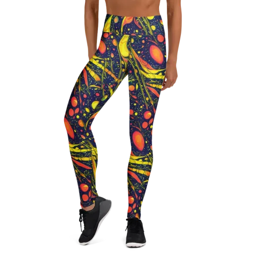 Citrus Vortex on a Yoga Leggings