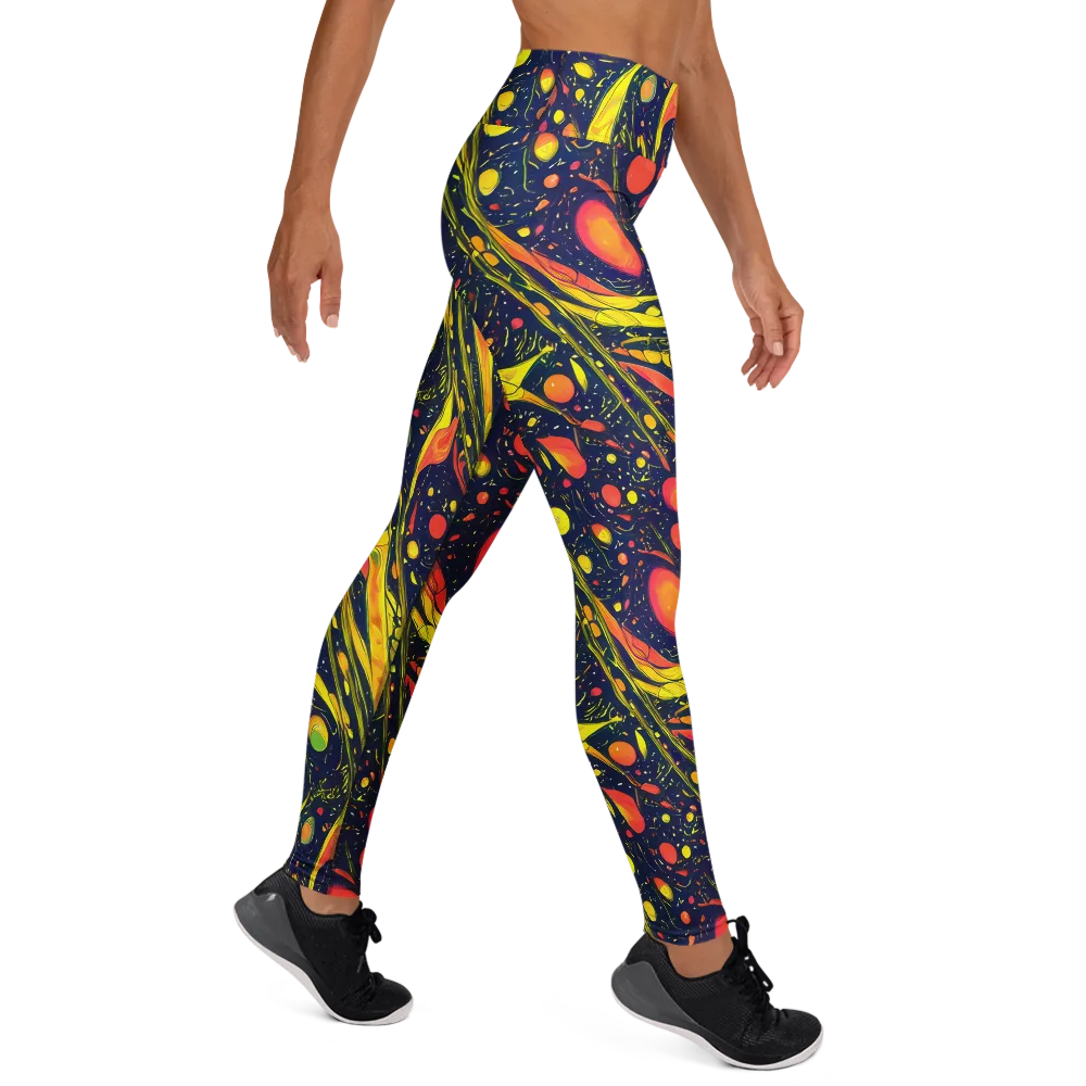 Citrus Vortex on Yoga Leggings — Right