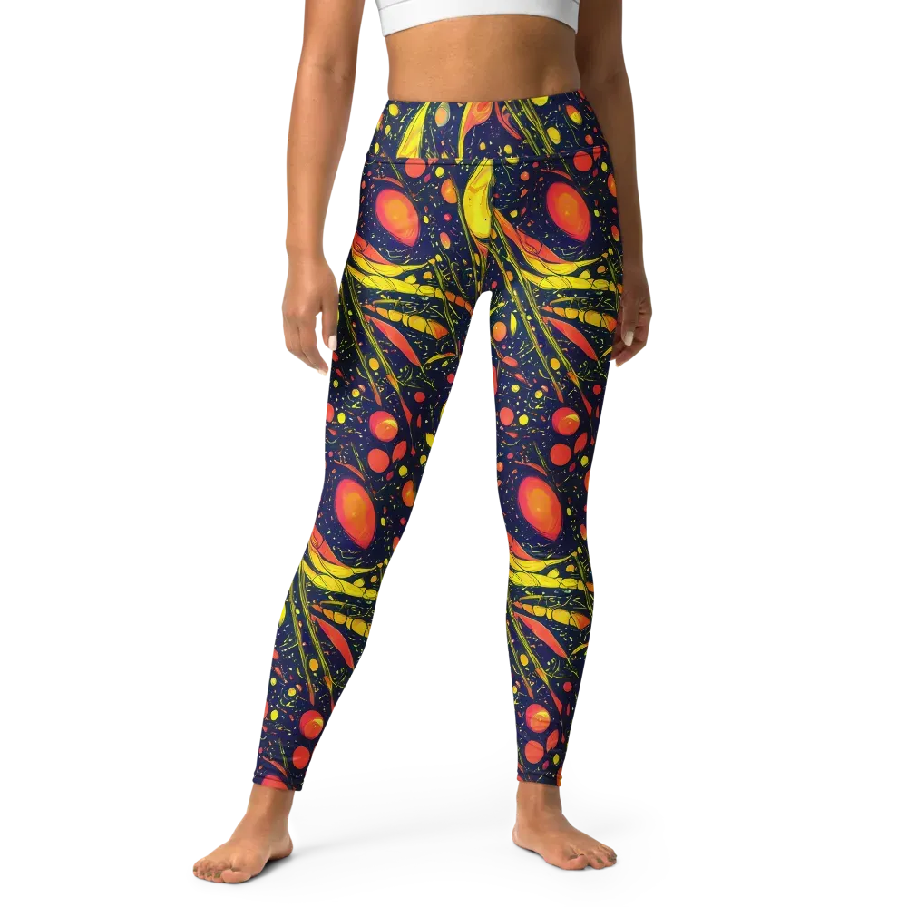 Citrus Vortex on Yoga Leggings — Front