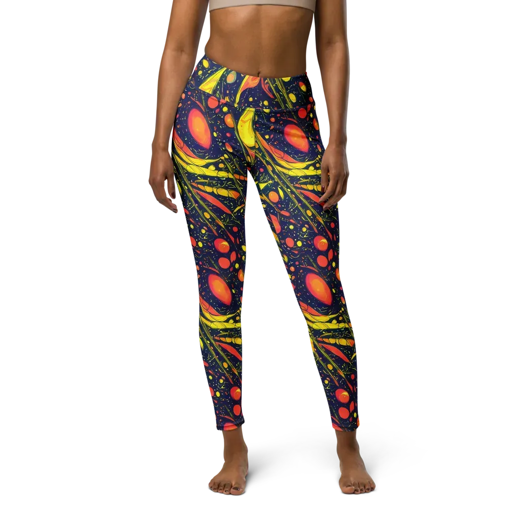 Citrus Vortex on Yoga Leggings — Front