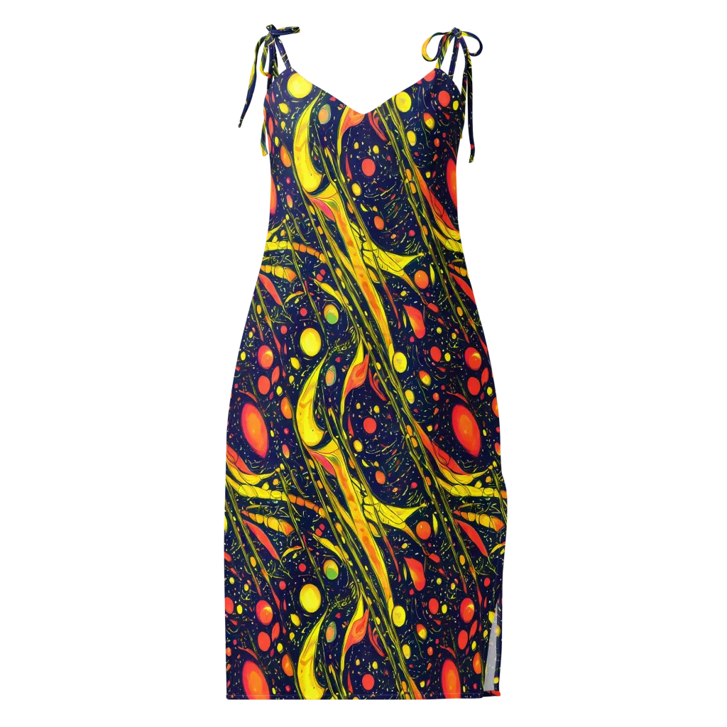 Citrus Vortex on Slip Dress — Front