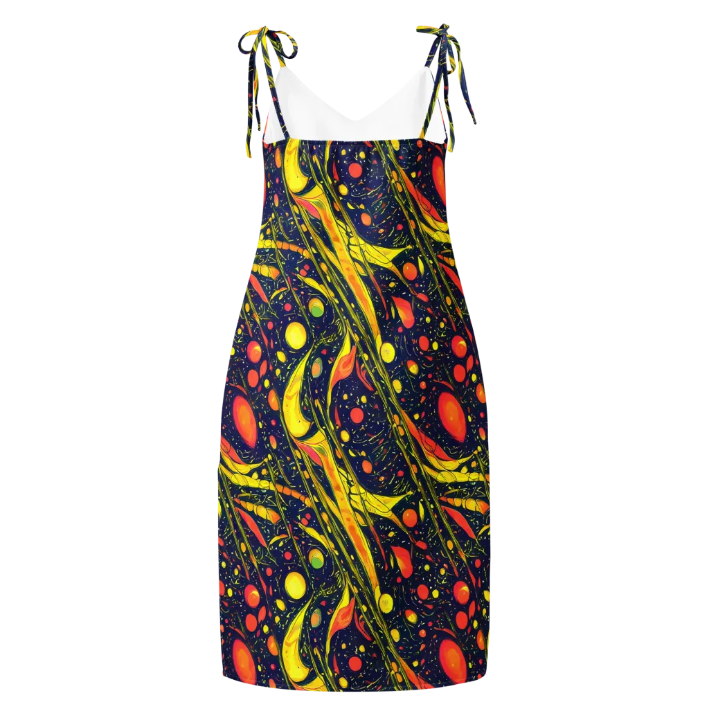 Citrus Vortex on Slip Dress — Back