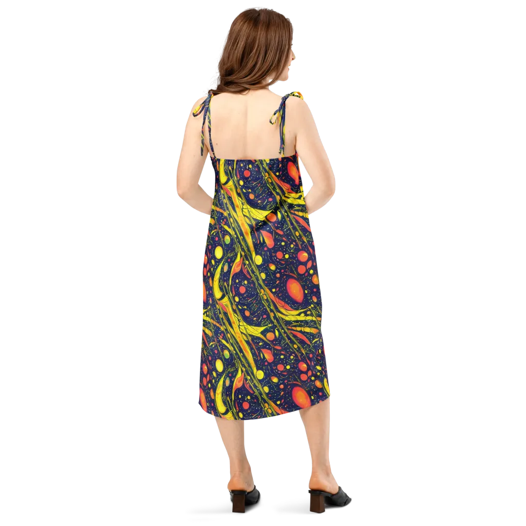 Citrus Vortex on Slip Dress — Back