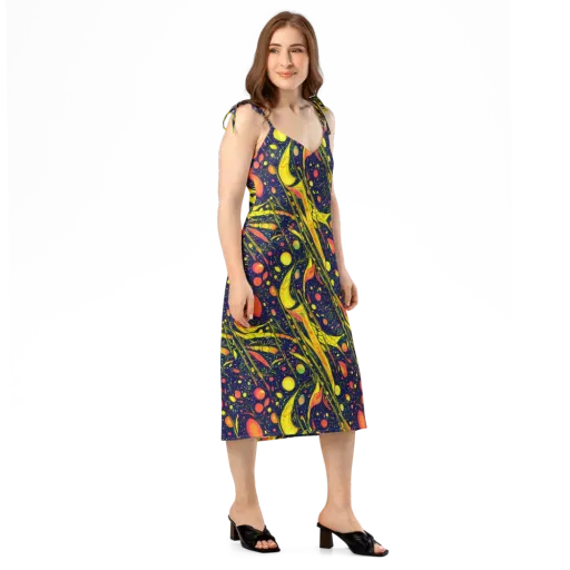 Citrus Vortex on a Slip Dress