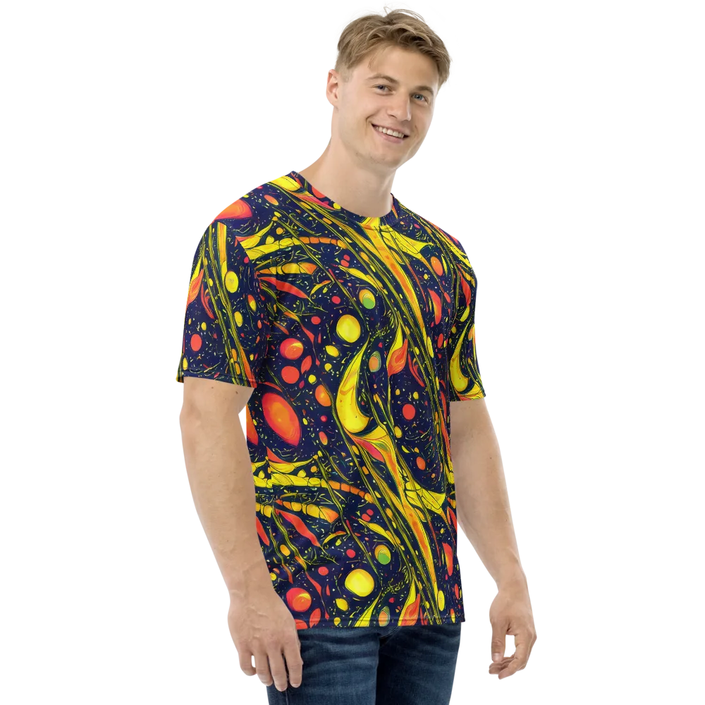 Citrus Vortex on Men's Crew Neck T-Shirt — Right