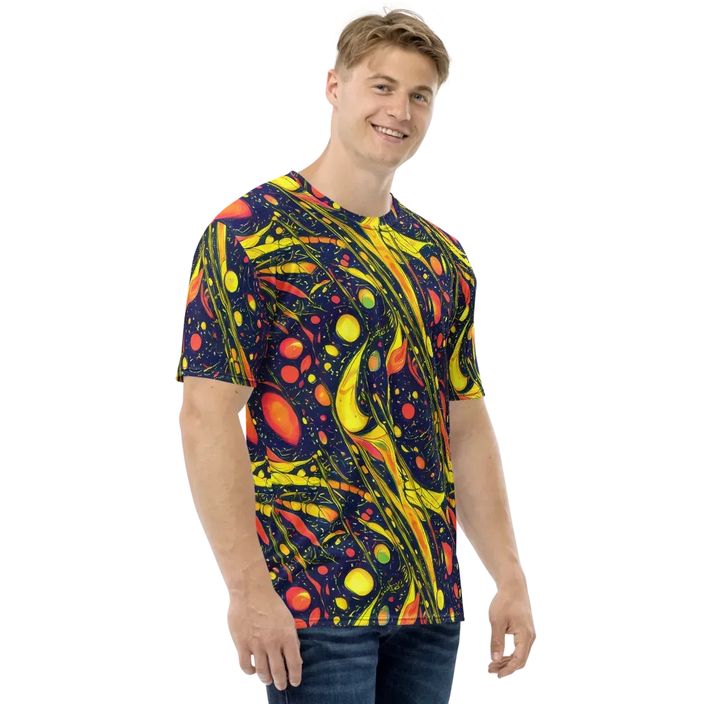 Citrus Vortex on Men's Crew Neck T-Shirt — Right