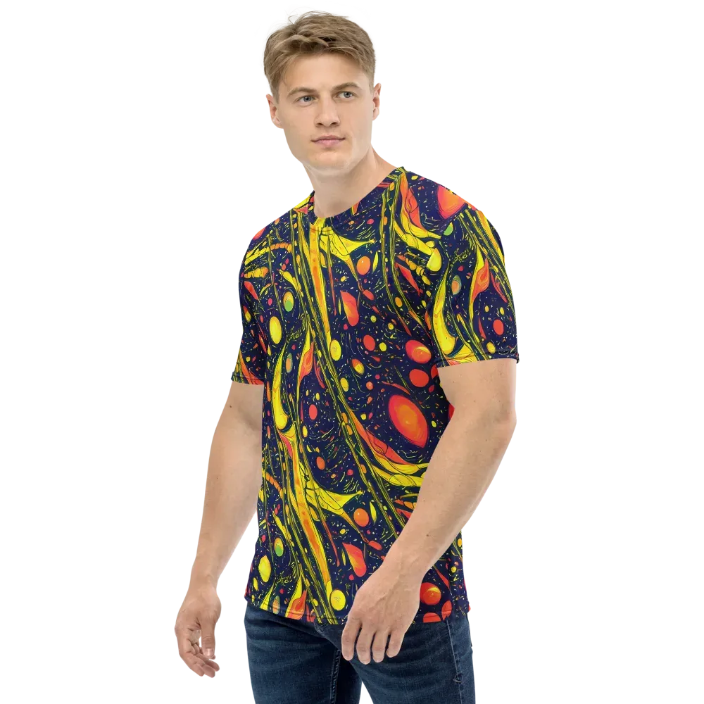 Citrus Vortex on Men's Crew Neck T-Shirt — Left