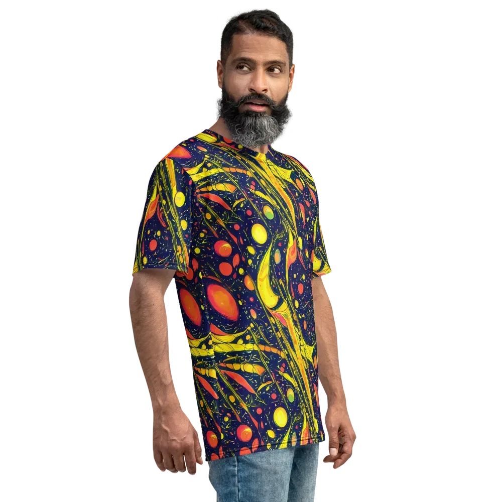 Citrus Vortex on Men's Crew Neck T-Shirt — Right