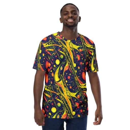 Citrus Vortex on a Men's Crew Neck T-Shirt