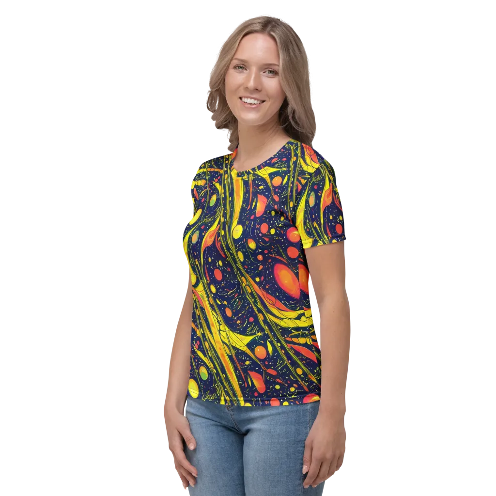 Citrus Vortex on Women's Crew Neck T-Shirt — Left
