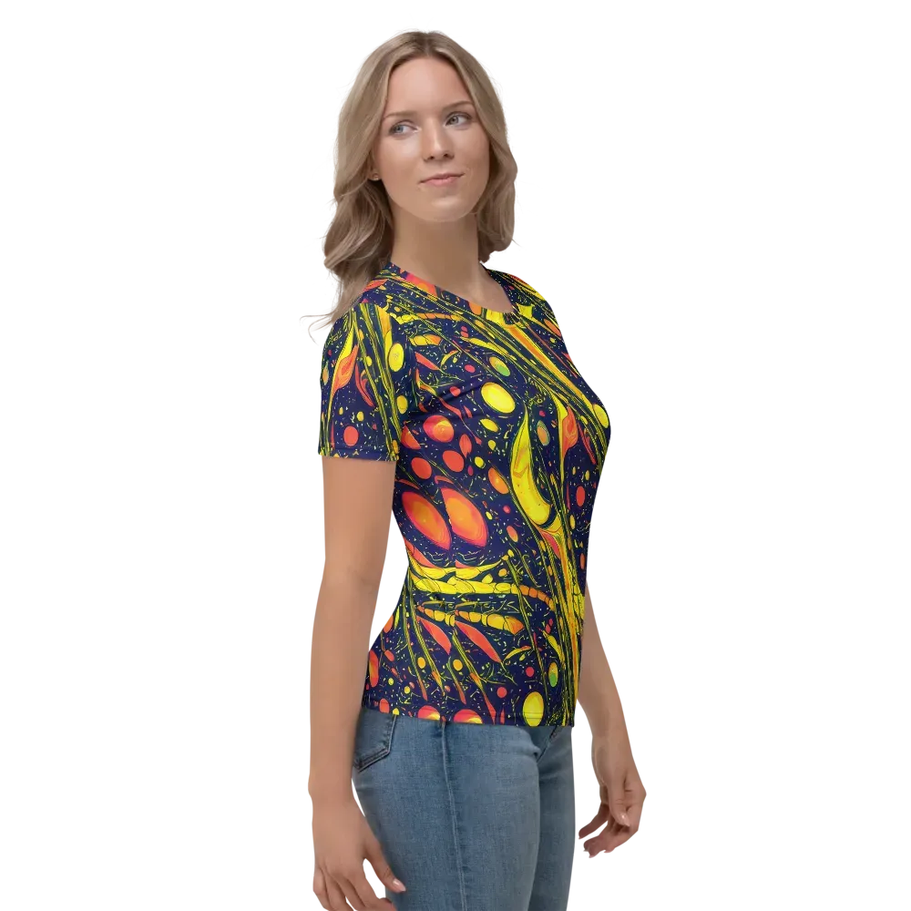 Citrus Vortex on Women's Crew Neck T-Shirt — Right