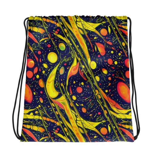Citrus Vortex on a Drawstring Bag
