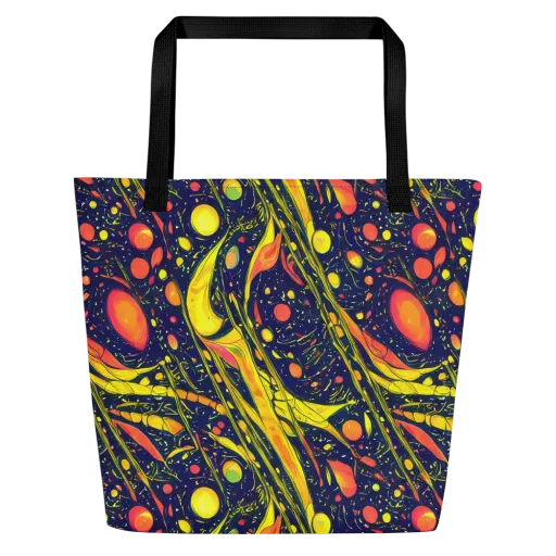 Citrus Vortex on a Large Tote Bag W/ Pocket