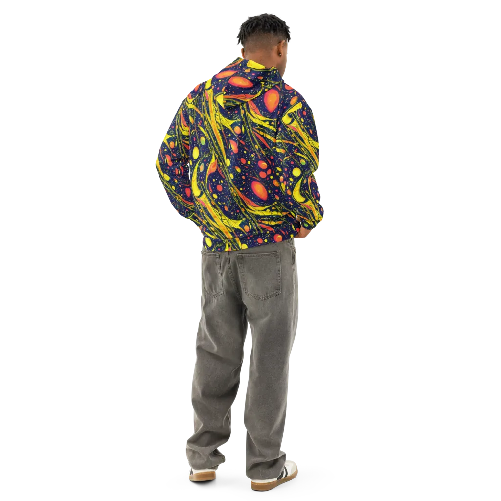 Citrus Vortex on Cotton Hoodie — Back