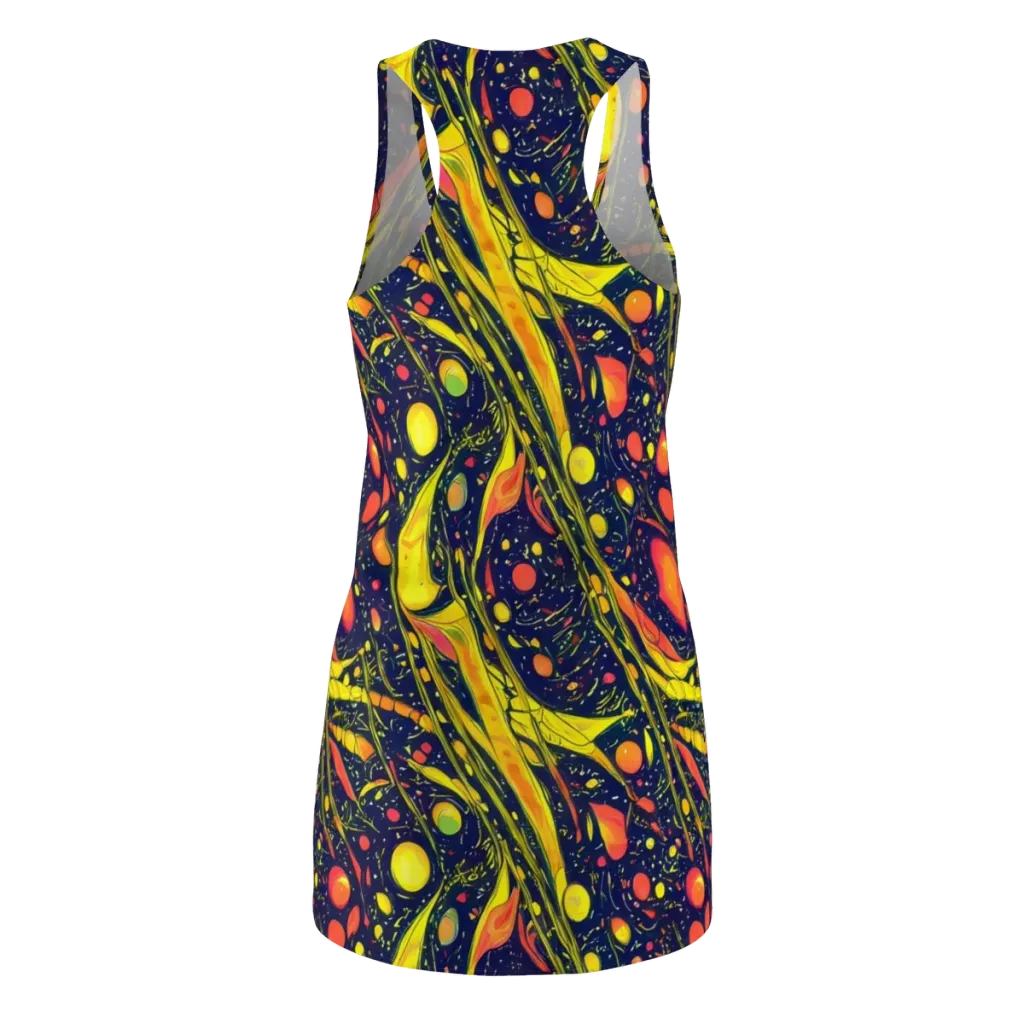 Citrus Vortex on Racerback Dress — Back