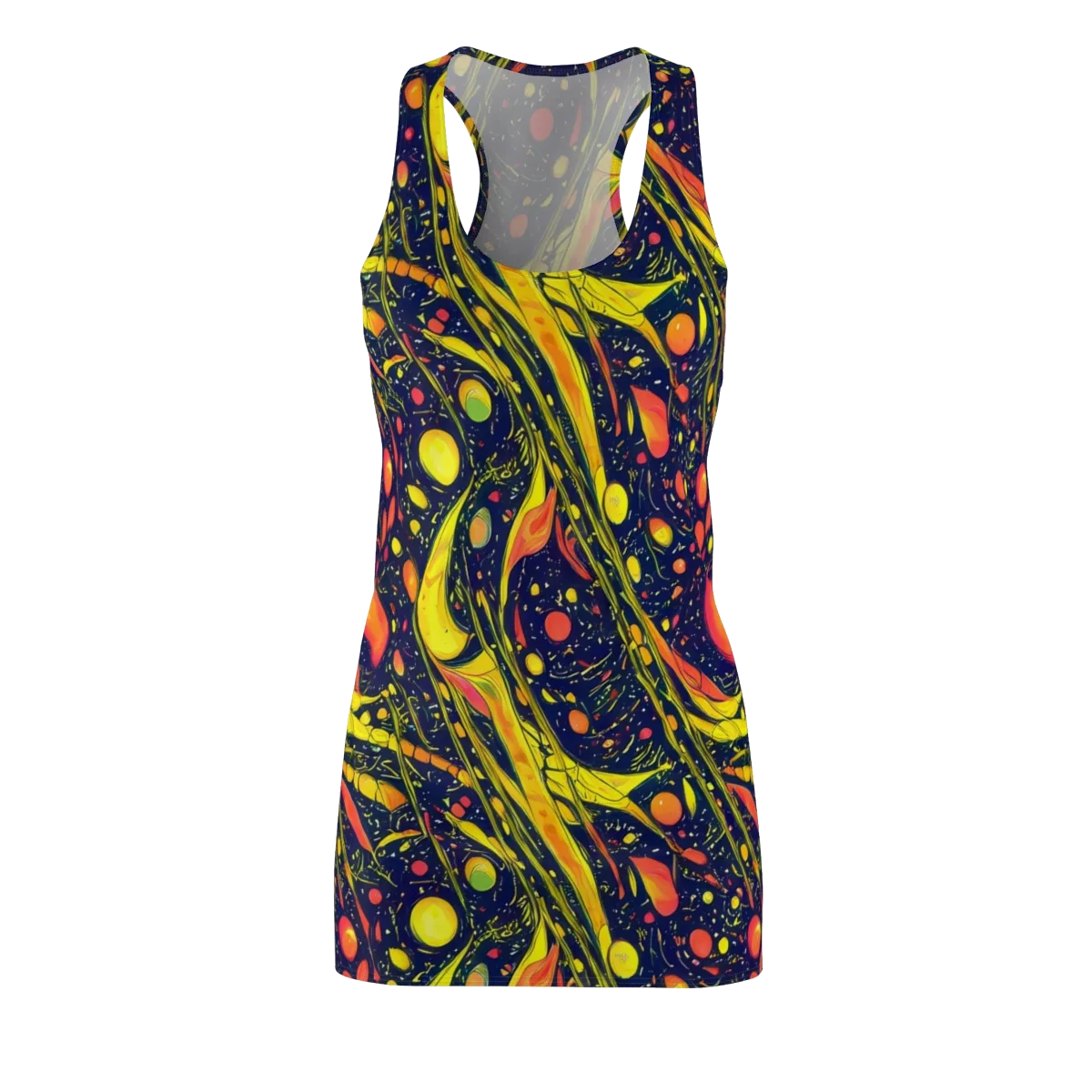 Citrus Vortex on Racerback Dress — Front
