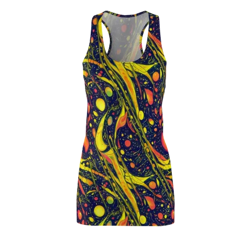 Citrus Vortex on a Racerback Dress