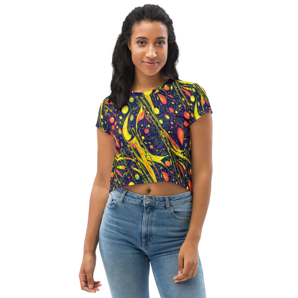 Citrus Vortex on Crop Tee — Front