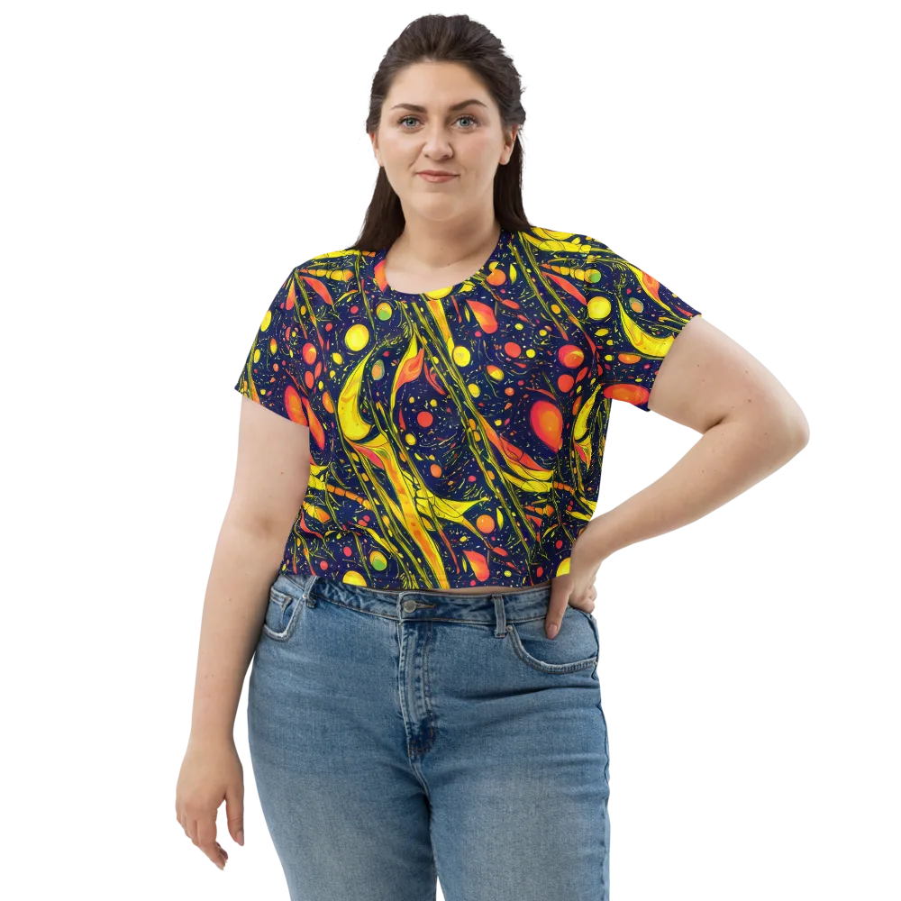 Citrus Vortex on Crop Tee — Front