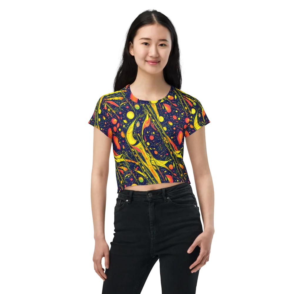 Citrus Vortex on Crop Tee — Front