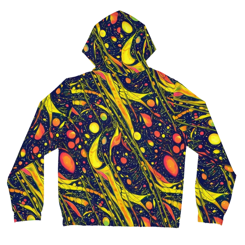 Citrus Vortex on Women's Full-Zip Hoodie — Back