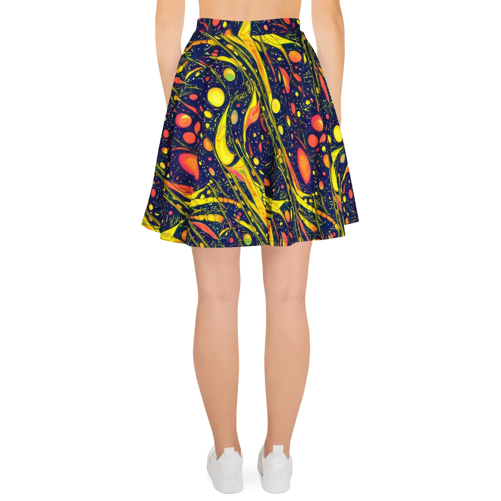 Citrus Vortex on Skater Skirt — Back